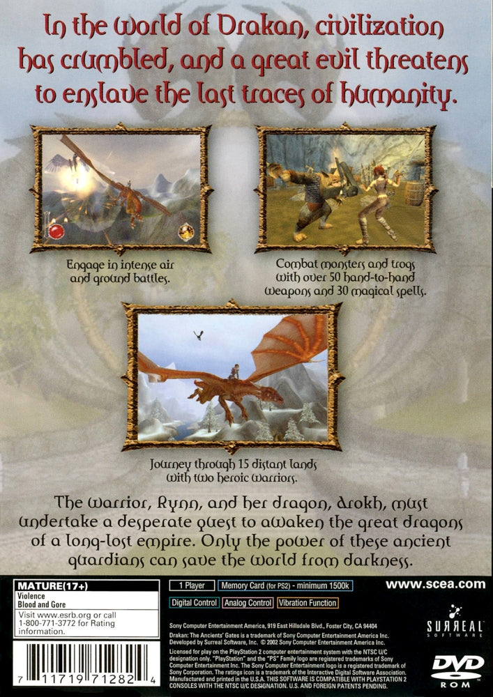 Drakan: The Ancients' Gates PS2 - Video Game - Used - CaveGamers - Image 2