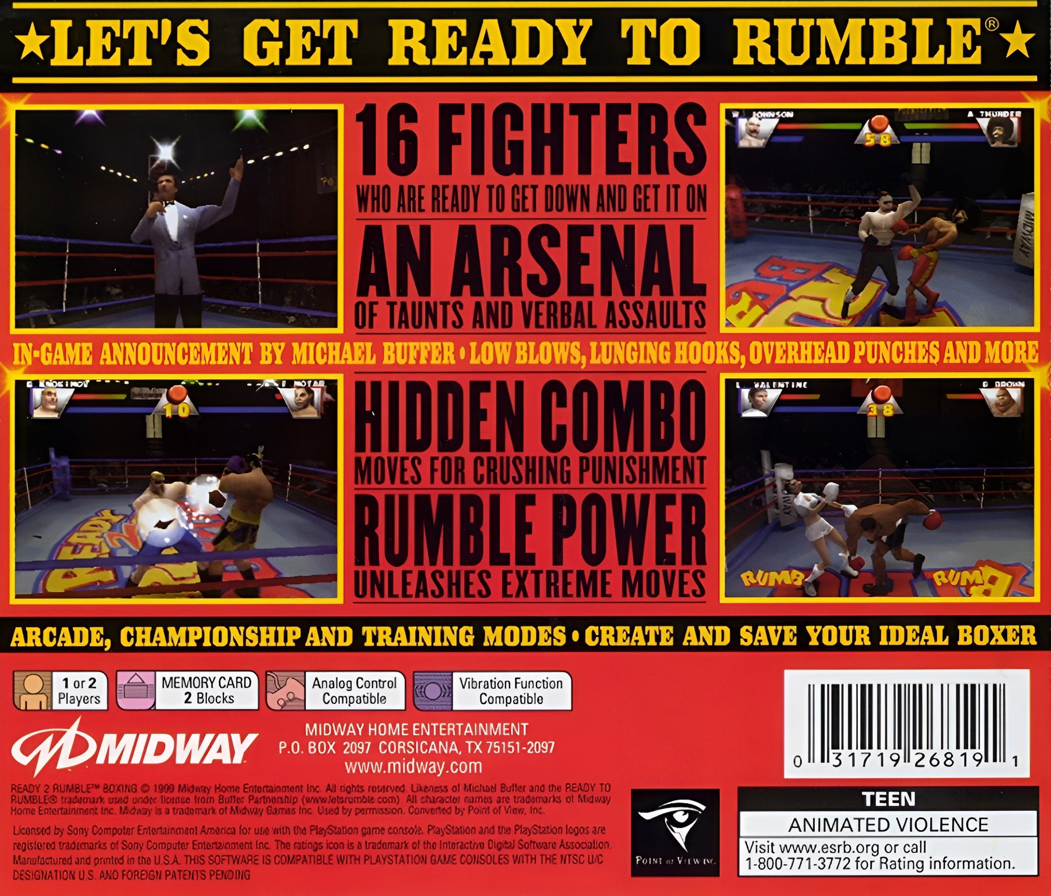 Ready 2 Rumble Boxing Playstation - Video Game - Used - CaveGamers - Image 2