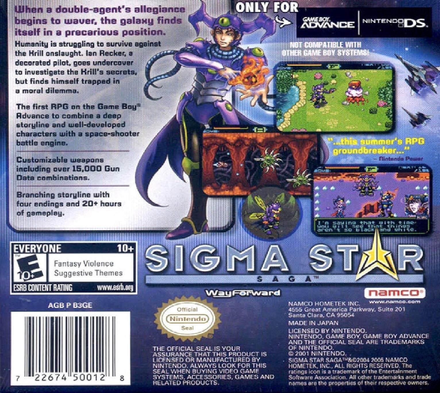 Sigma Star Saga Game Boy Advance - Video Game - Used - CaveGamers - Image 2