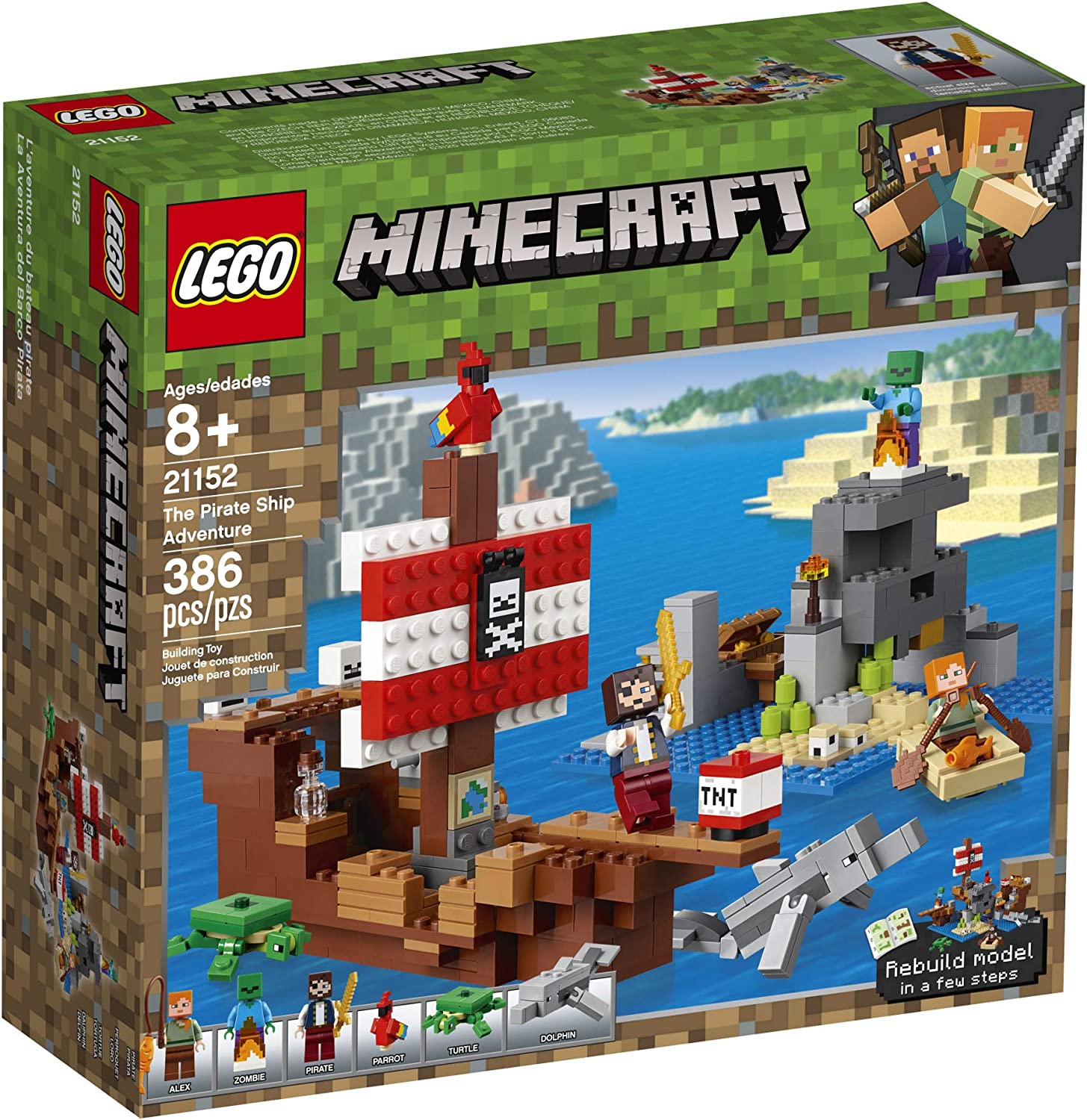 LEGO Minecraft The Pirate Ship Adventure 21152 Building Sets - Toys - New - CaveGamers - Image 3