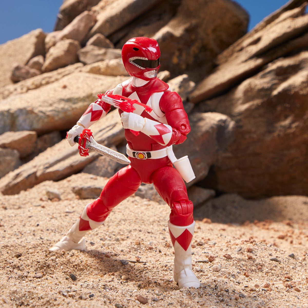 Power Rangers Lightning Collection Mighty Morphin Red Ranger 6" Action Figure Action Figures - Toys - New - CaveGamers - Image 3