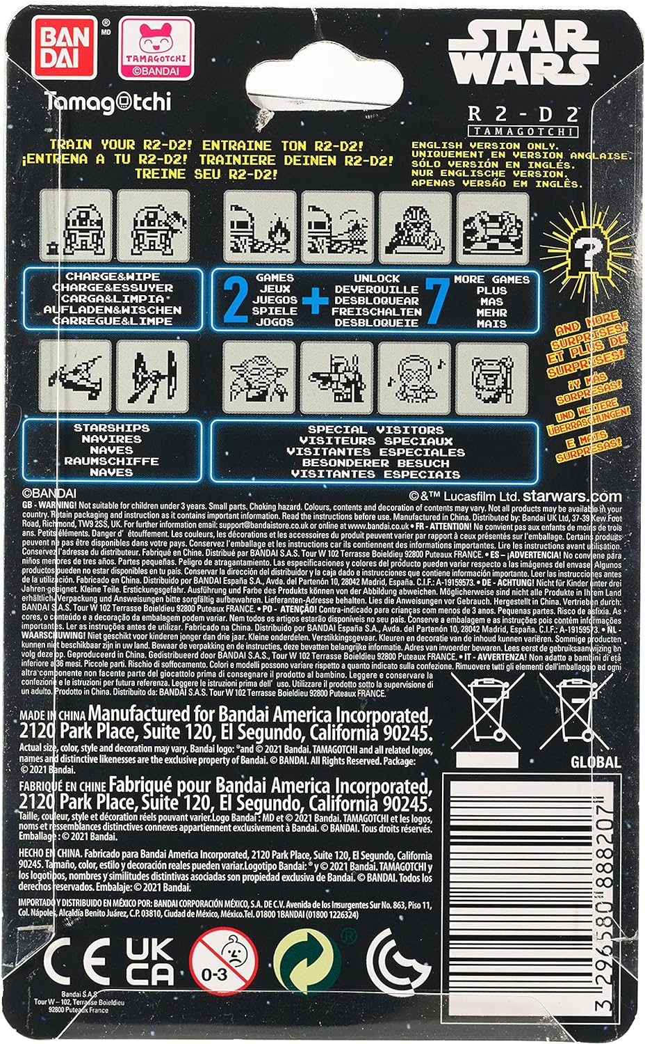 Tamagotchi - Star Wars: R2-D2 Classic White Digital Pet Electronic Toys - Toys - New - CaveGamers - Image 4