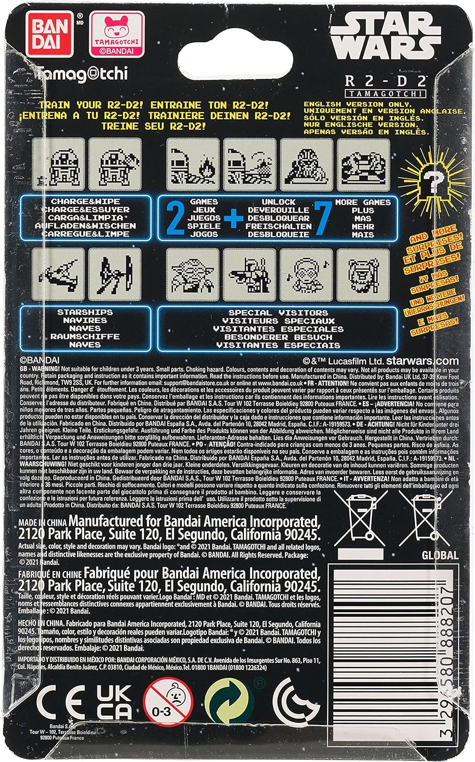 Tamagotchi - Star Wars: R2-D2 Hologram Blue Digital Pet Electronic Toys - Toys - New - CaveGamers - Image 6