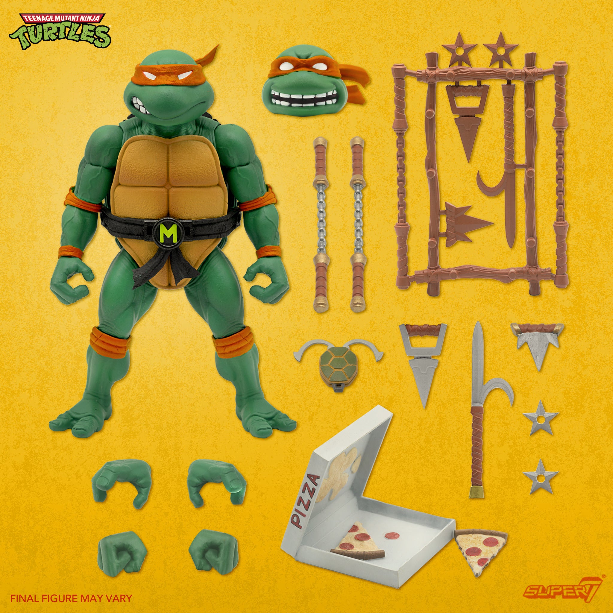 Teenage Mutant Ninja Turtles ULTIMATES! Michelangelo 7" Action Figure Action Figures - Toys - New - CaveGamers - Image 2