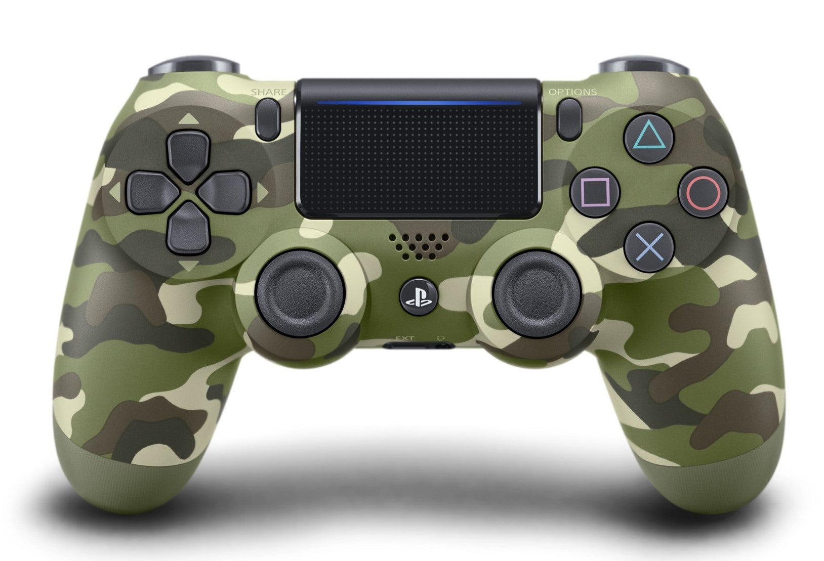 PlayStation 4 Dualshock 4 Wireless Controller - Green Camouflage PS4 - Video Game Accessory - Used - CaveGamers