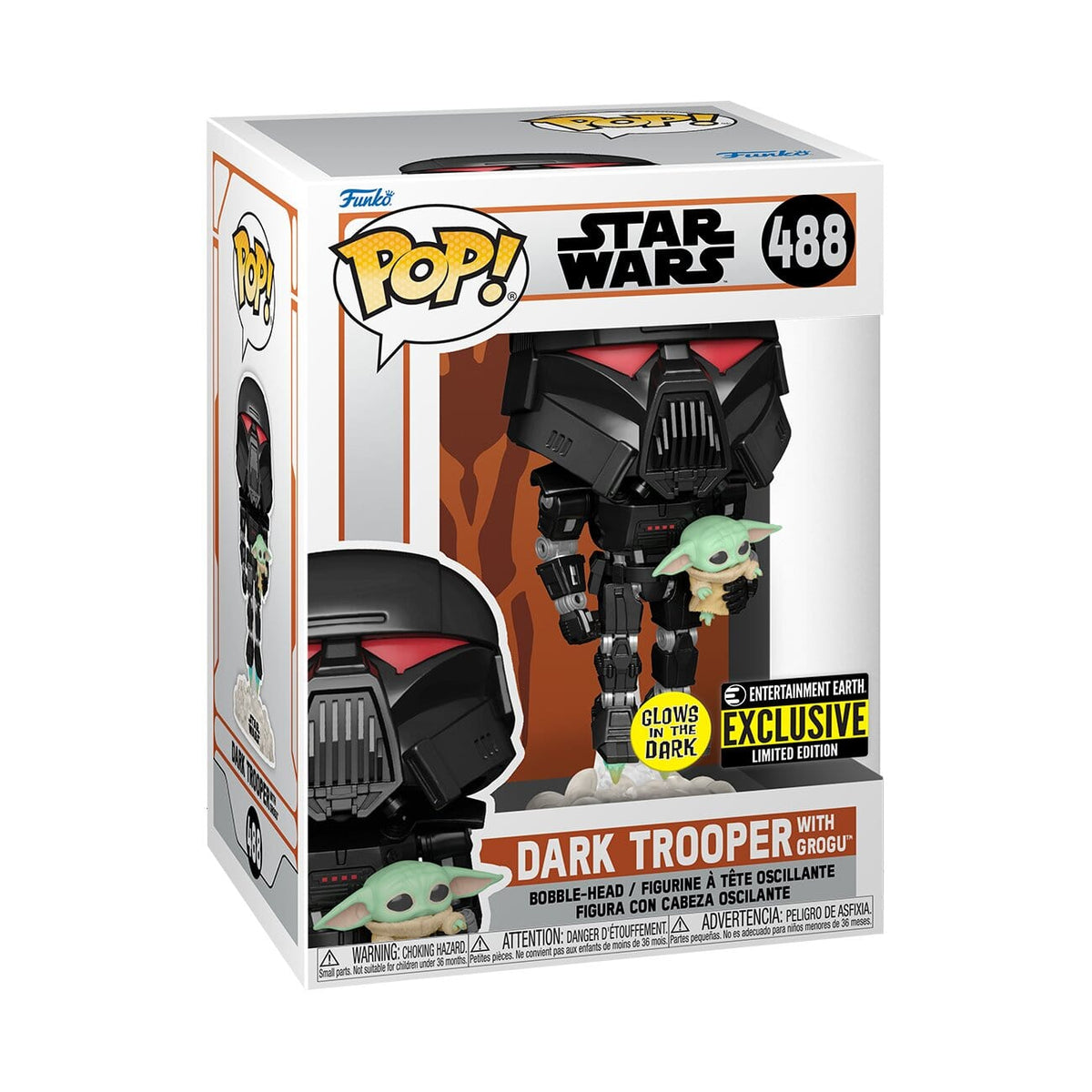 Funko Pop! Star Wars Dark Trooper with Grogu Vinyl Figure - Toys - New - CaveGamers - Image 3