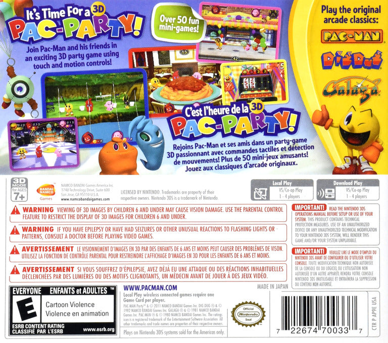 Pac-Man Party 3D 3DS - Video Game - Used - CaveGamers - Image 2