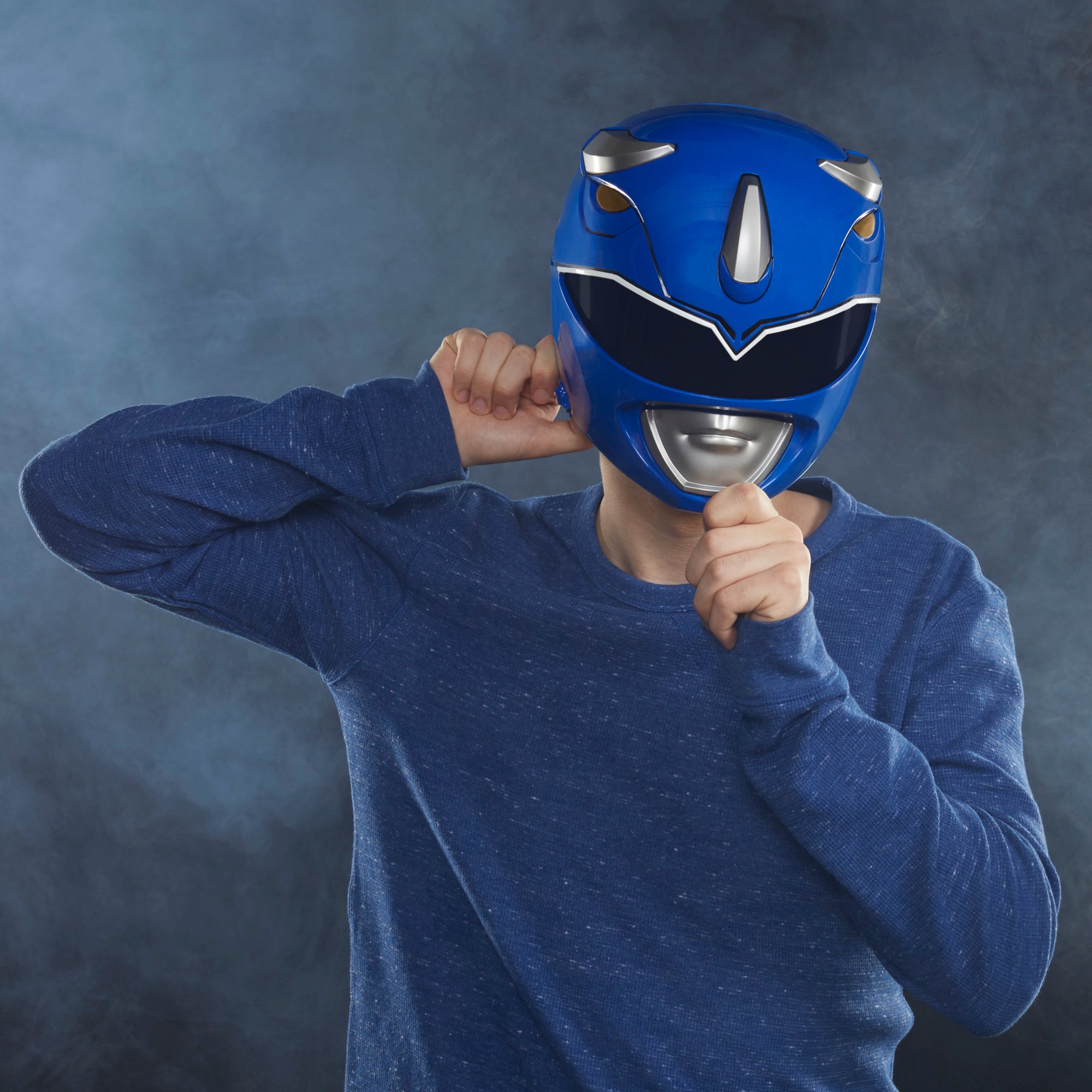 Power Rangers Lightning Collection Mighty Morphin Blue Ranger Helmet Prop Replicas - Toys - New - CaveGamers - Image 6