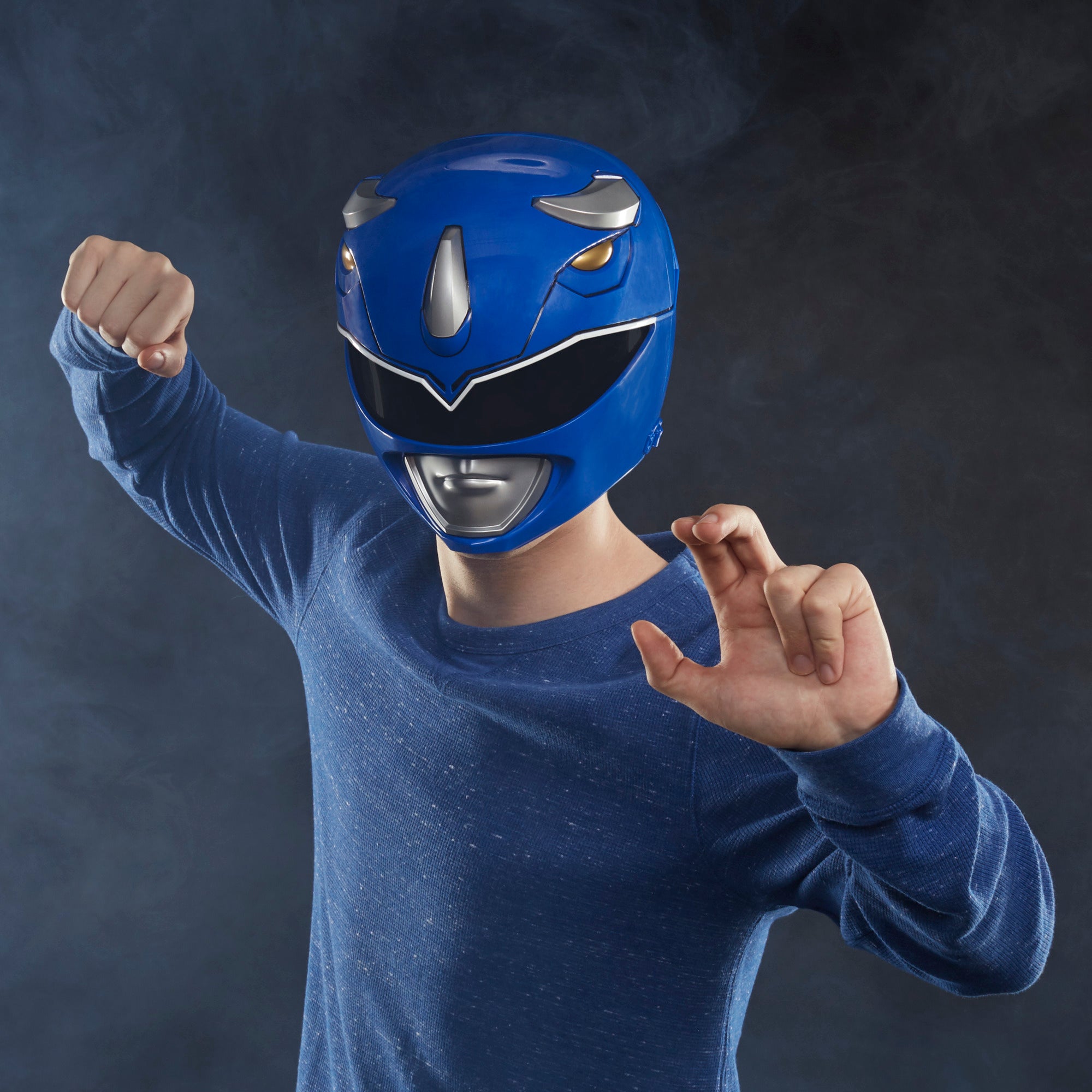 Power Rangers Lightning Collection Mighty Morphin Blue Ranger Helmet Prop Replicas - Toys - New - CaveGamers - Image 9