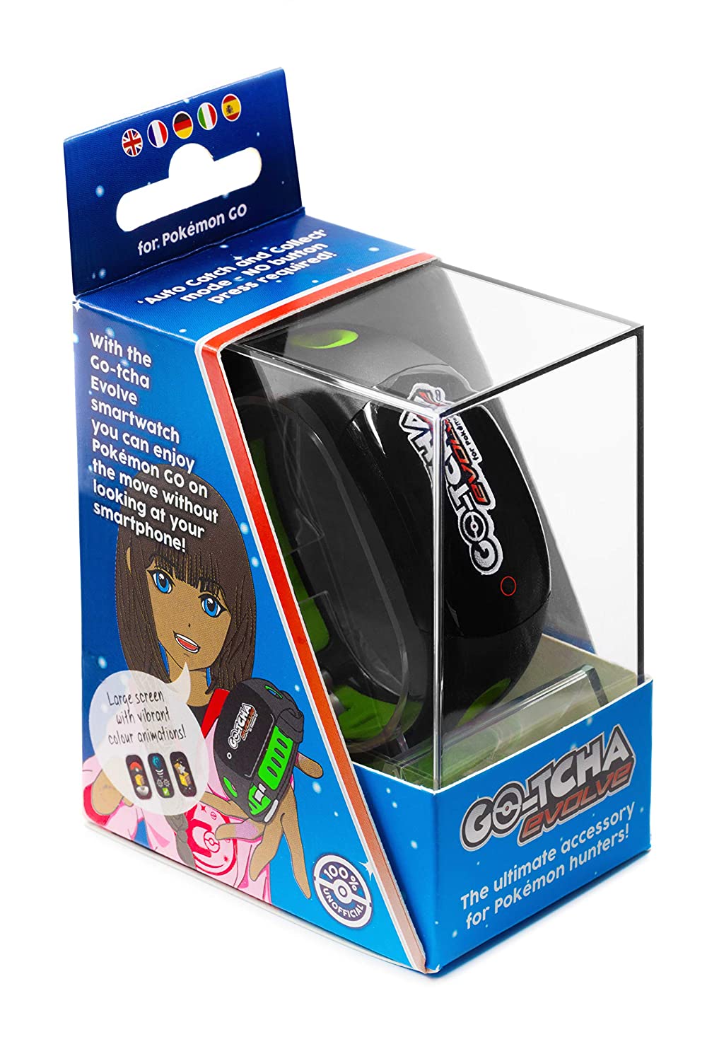Pokemon Go GO-TCHA Evolve LED-Touch Wristband Accessory Auto Catch - Green/Black - Electronics - New - CaveGamers - Image 4