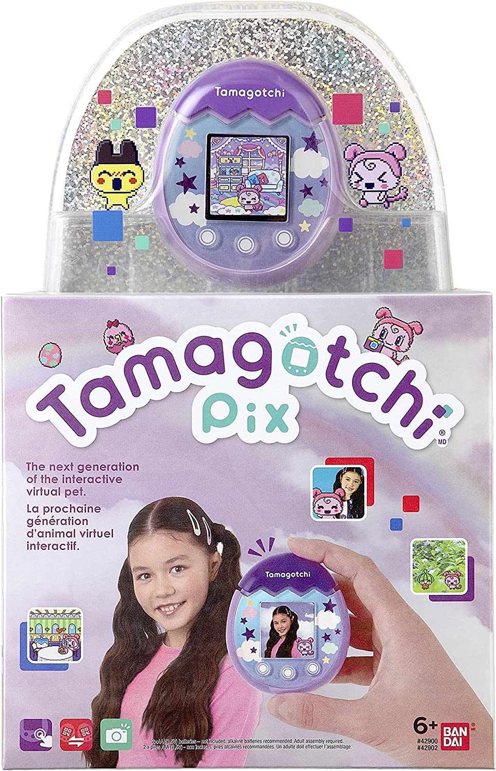 Tamagotchi Pix - Sky (Purple) Digital Pet Electronic Toys - Toys - New - CaveGamers - Image 6