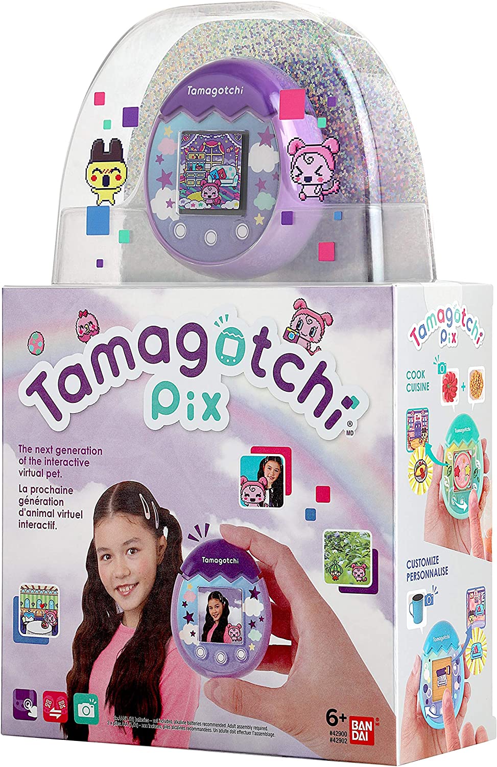 Tamagotchi Pix - Sky (Purple) Digital Pet Electronic Toys - Toys - New - CaveGamers - Image 7