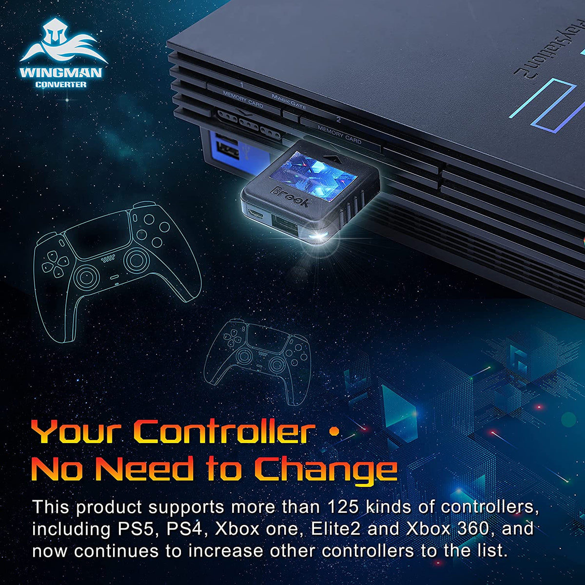 Brook Wingman PS2 Converter - Video Game Accessory - New - CaveGamers - Image 5