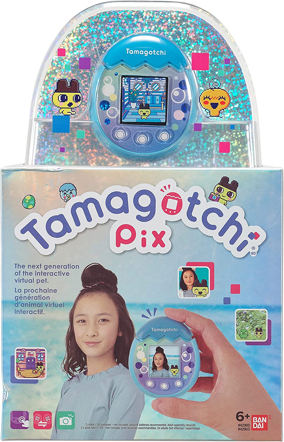 Tamagotchi Pix - Ocean (Blue) Digital Pet Electronic Toys - Toys - New - CaveGamers - Image 3