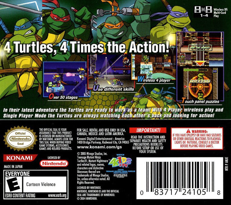 Teenage Mutant Ninja Turtles 3: Mutant Nightmare DS - Video Game - Used - CaveGamers - Image 2
