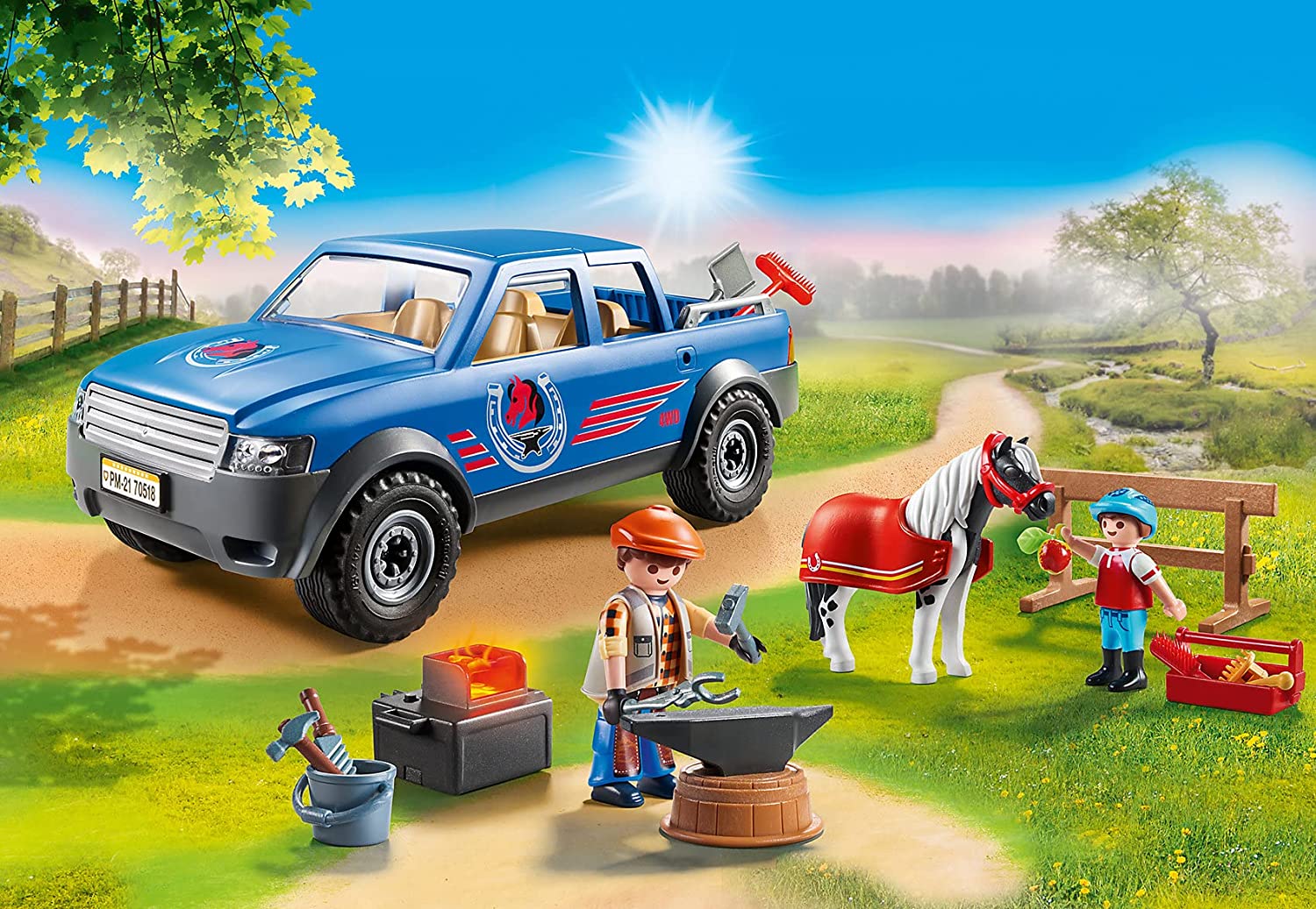 PLAYMOBIL Mobile Farrier 70518 Building Sets - Toys - New - CaveGamers - Image 2