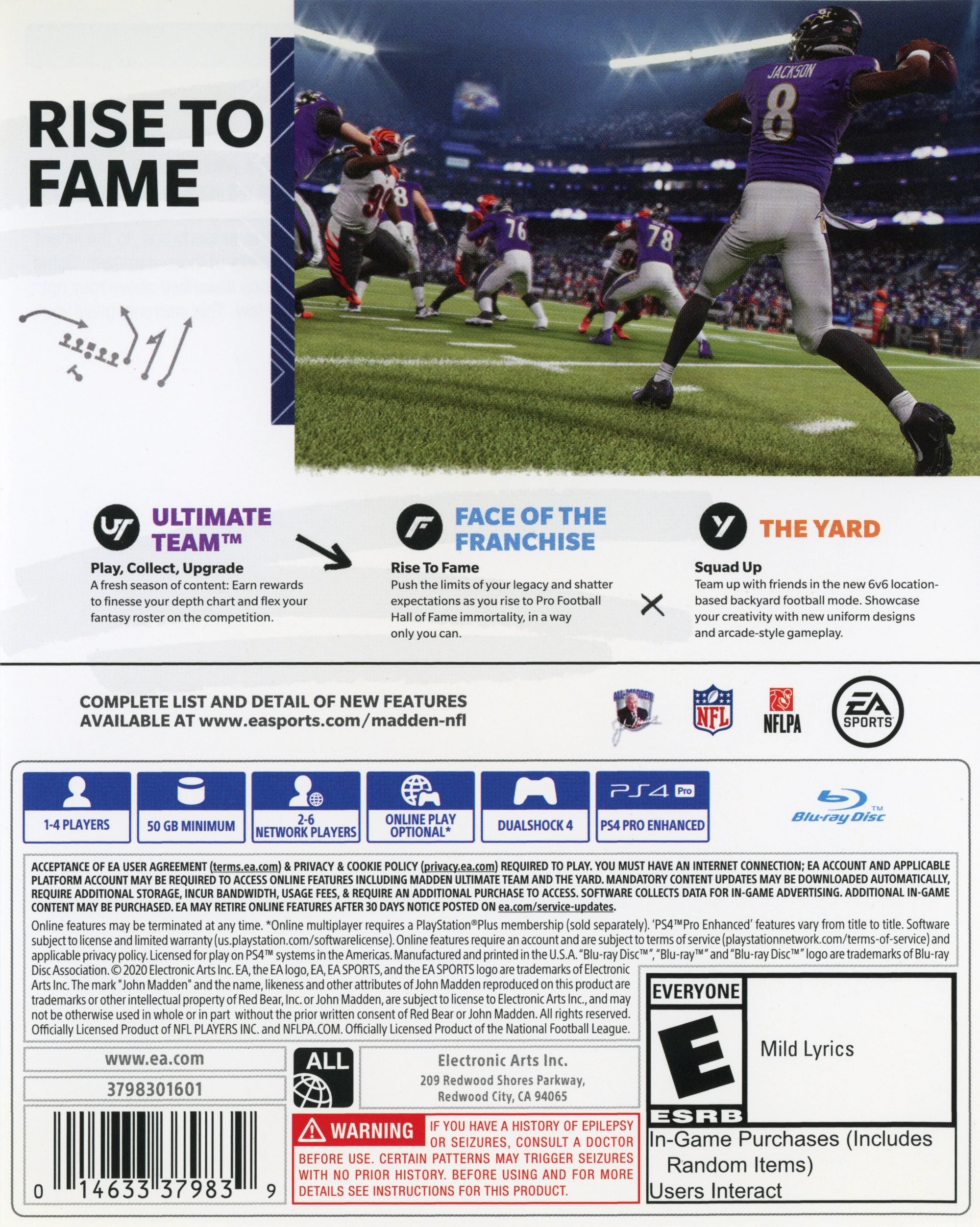 Madden NFL 21 PS4 - Video Game - Used - CaveGamers - Image 2