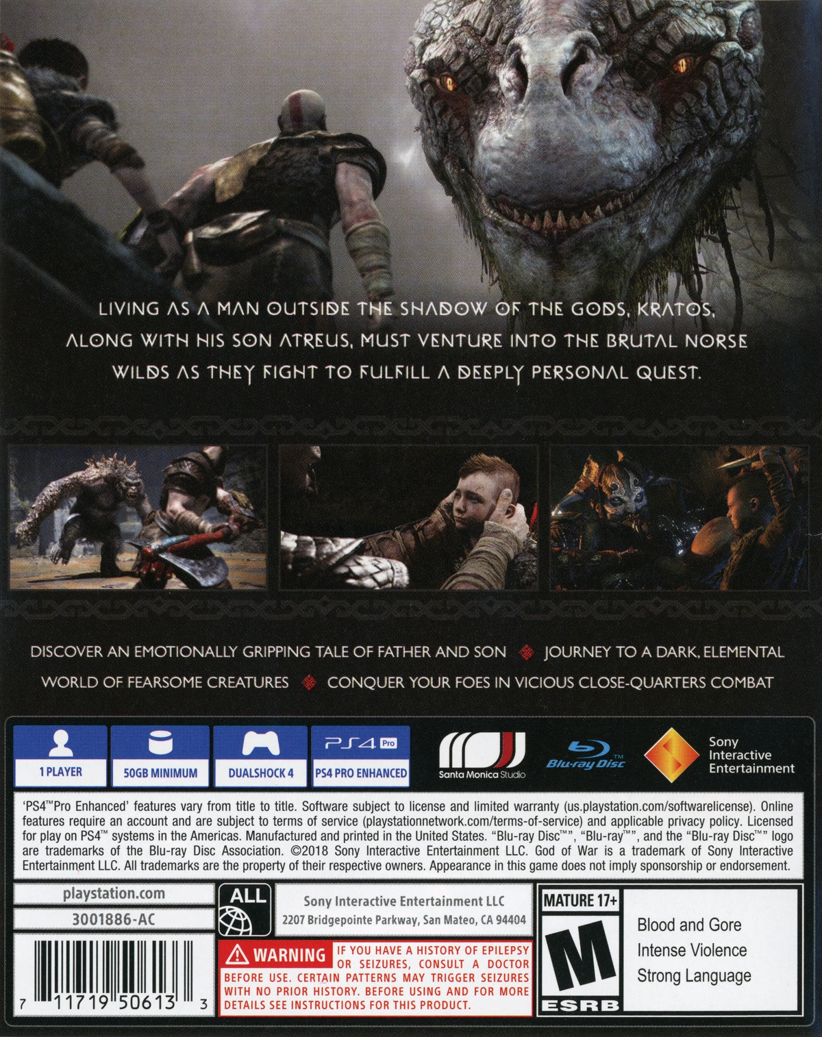 God of War PS4 - Video Game - Used - CaveGamers - Image 2