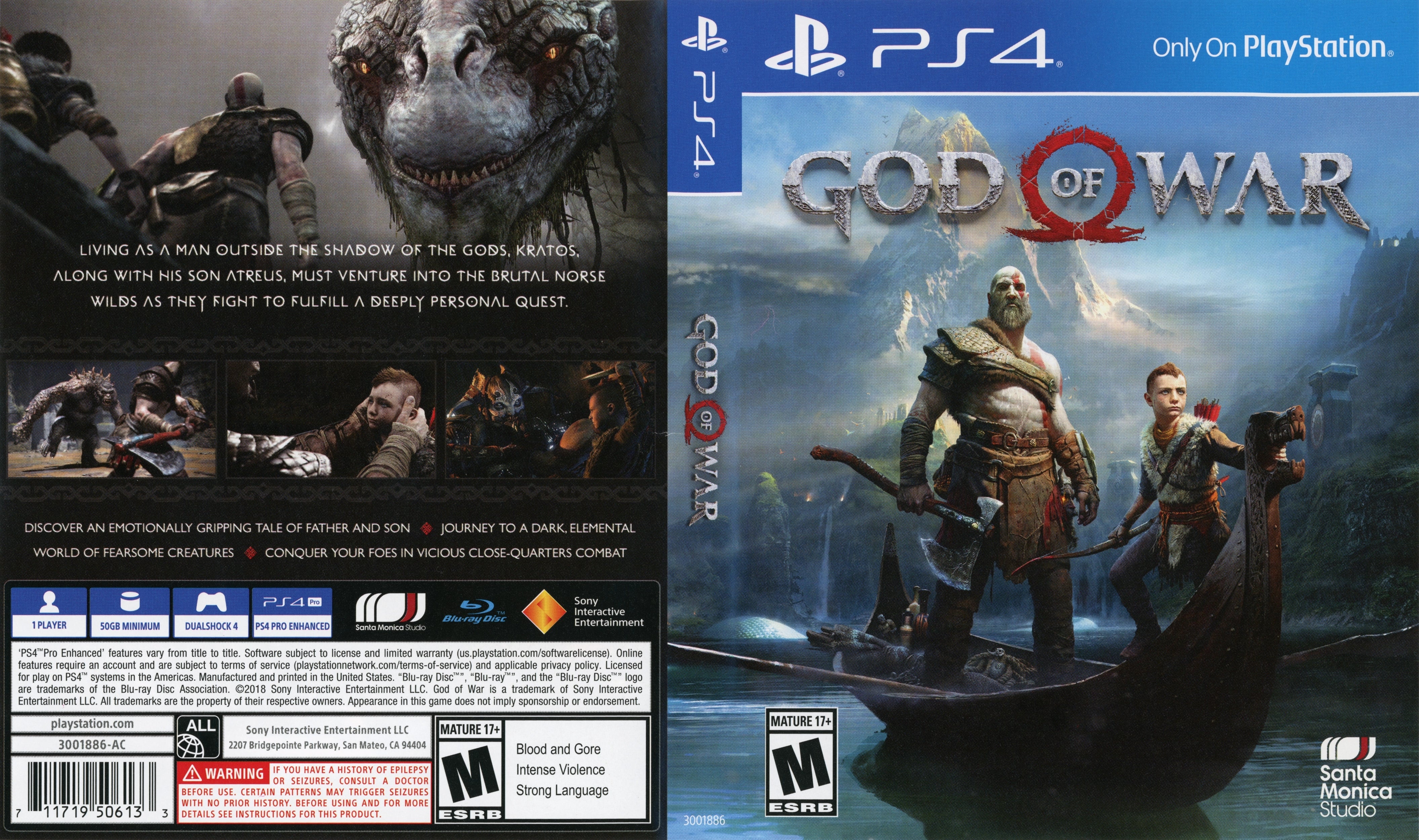 God of War PS4 - Video Game - Used - CaveGamers - Image 4