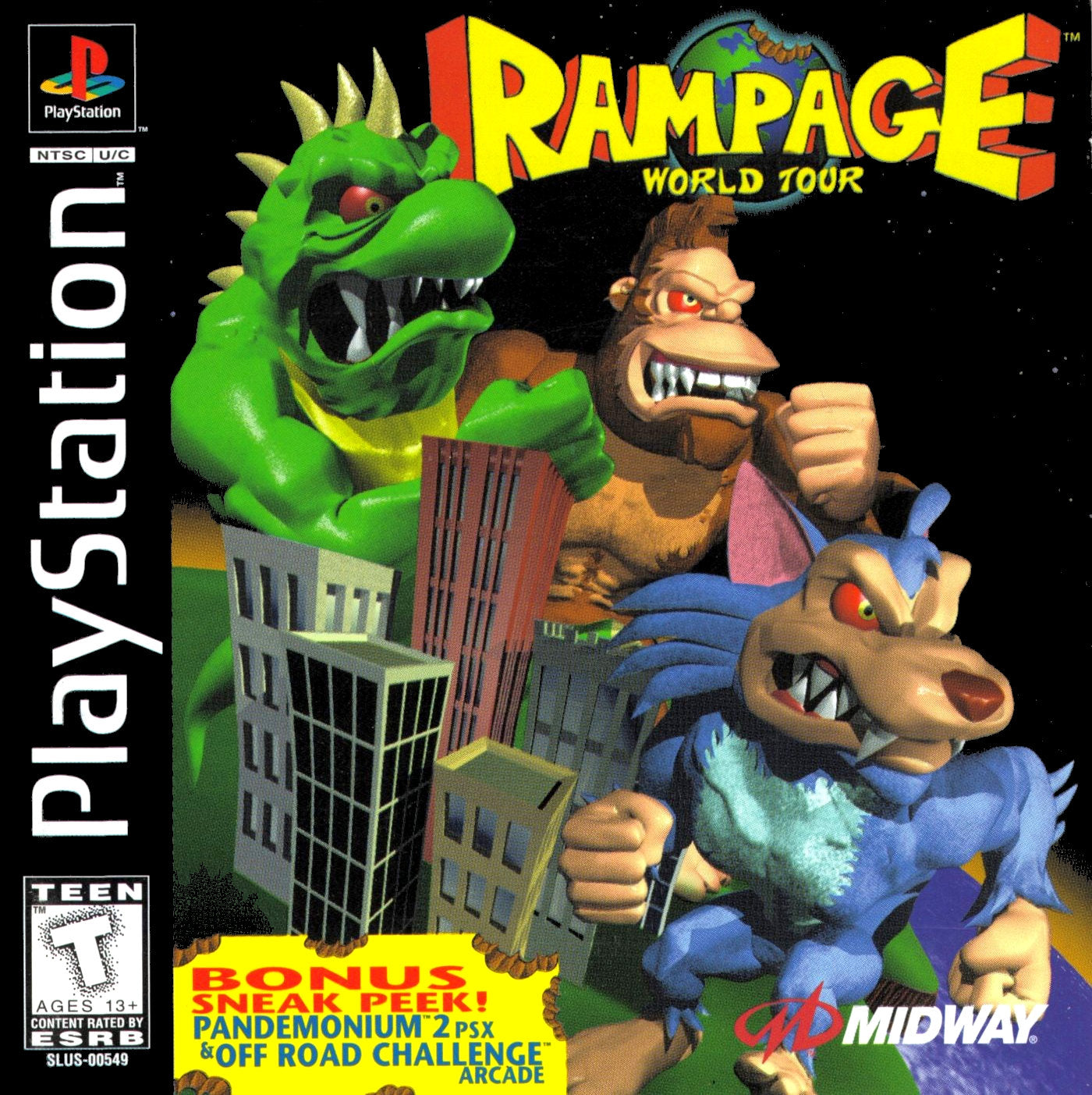 Rampage World Tour Playstation - Video Game - Used - CaveGamers