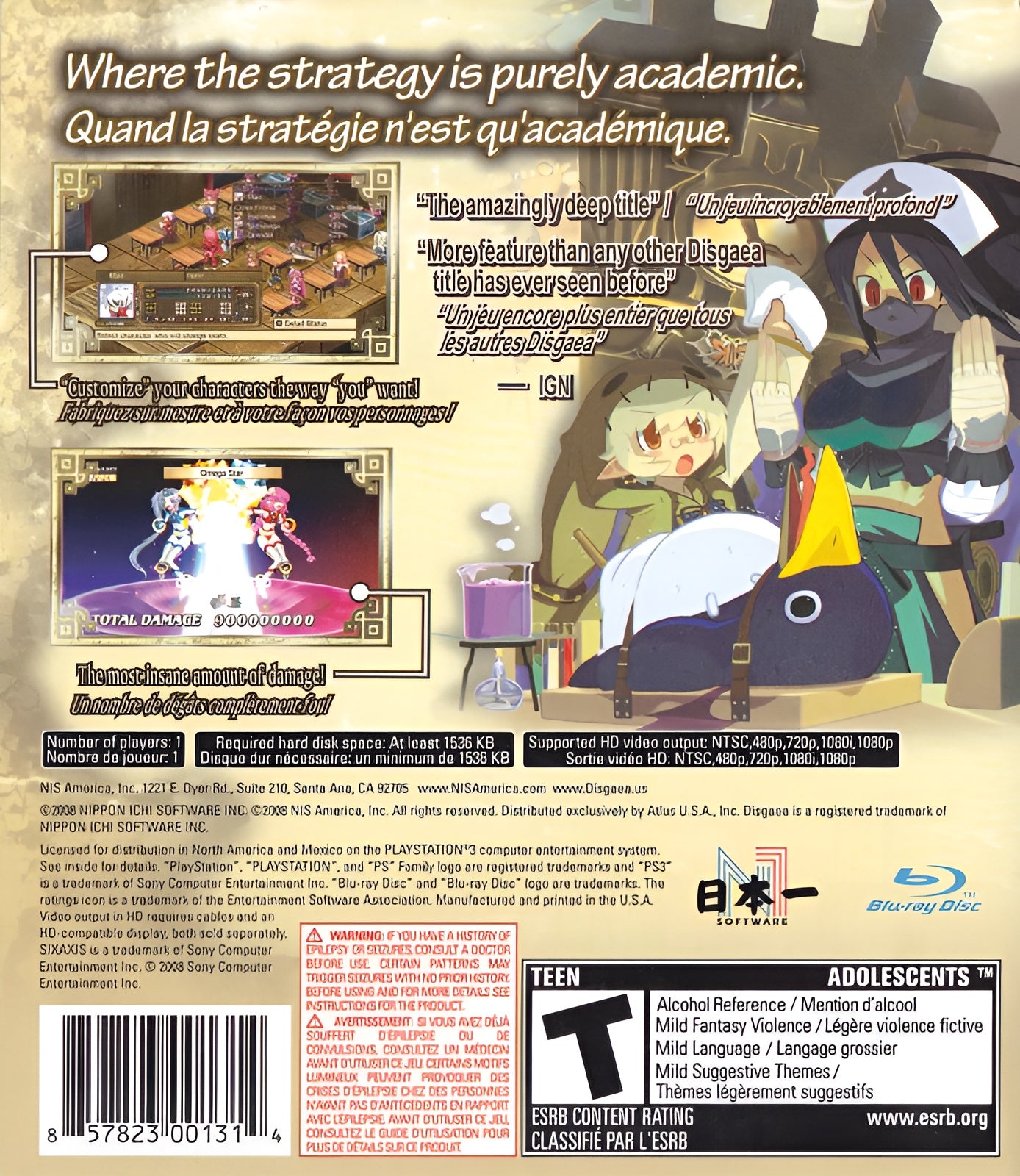Disgaea 3 Absense Of Justice PS3 - Video Game - Used - CaveGamers - Image 2