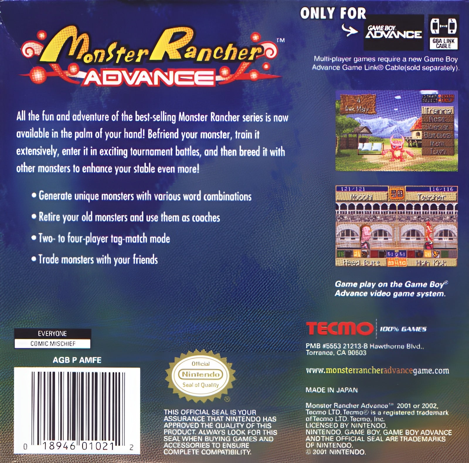 Monster Rancher Advance Game Boy Advance - Video Game - Used - CaveGamers - Image 2