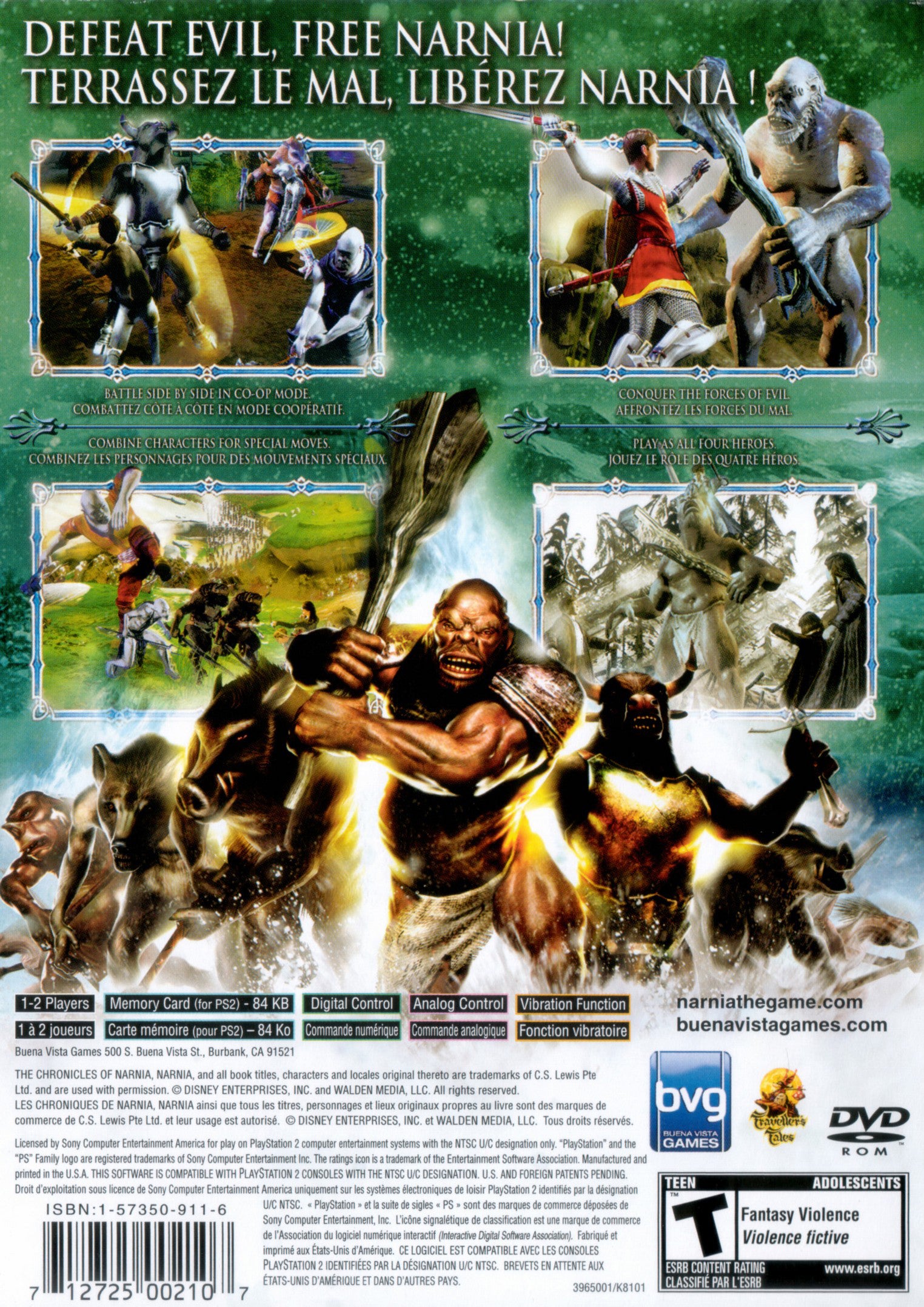 The Chronicles of Narnia The Lion, The Witch, and The Wardrobe PS2 - Video Game - Used - CaveGamers - Image 2