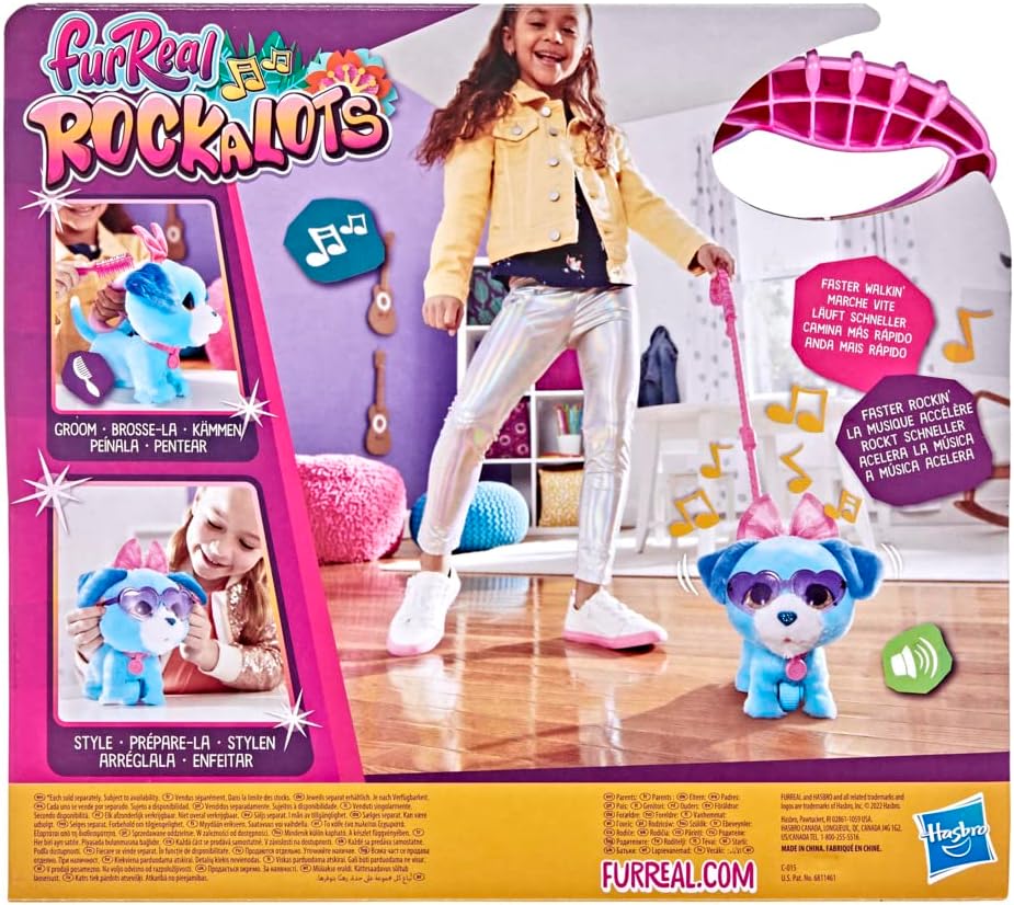 FurReal Rockalots Musical Interactive Walking Puppy - Blue - Toys - New - CaveGamers - Image 3