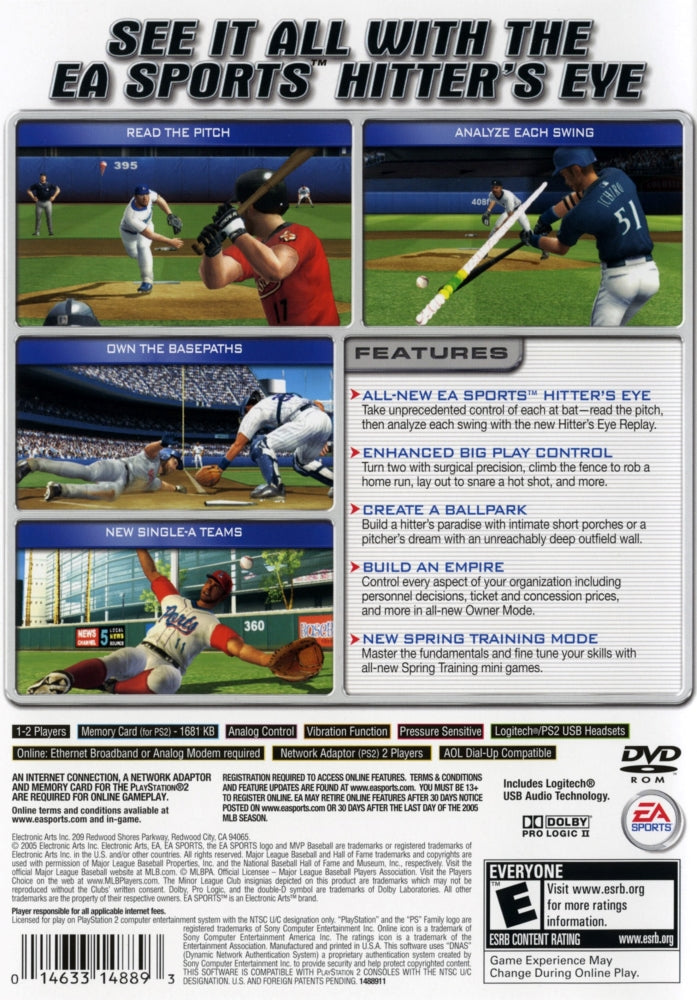 MVP Baseball 2005 PS2 - Video Game - Used - CaveGamers - Image 2