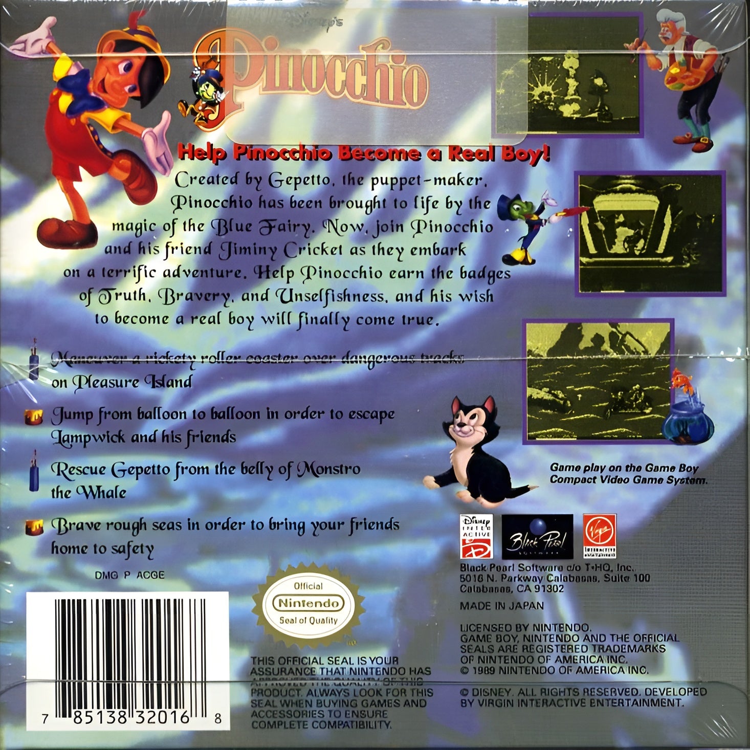 Disney's Pinocchio Game Boy - Video Game - Used - CaveGamers - Image 2