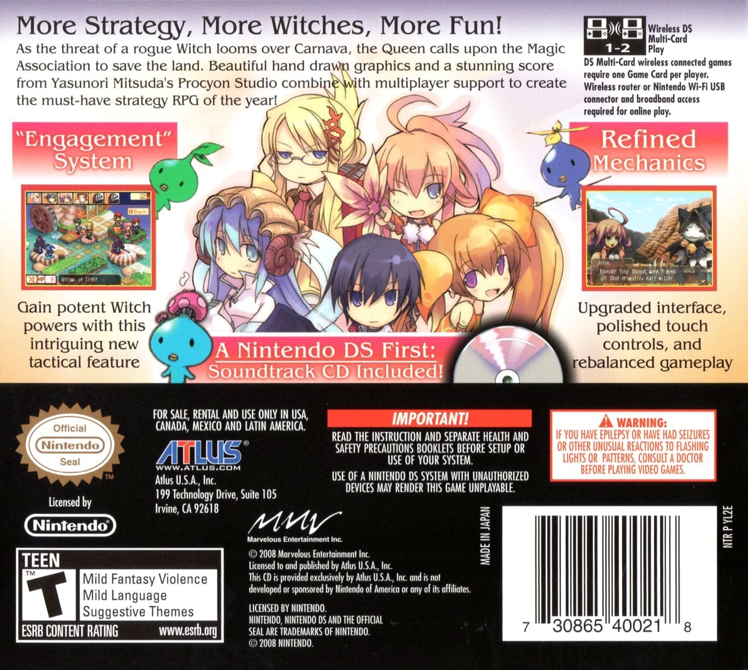 Luminous Arc 2 DS - Video Game - Used - CaveGamers - Image 2