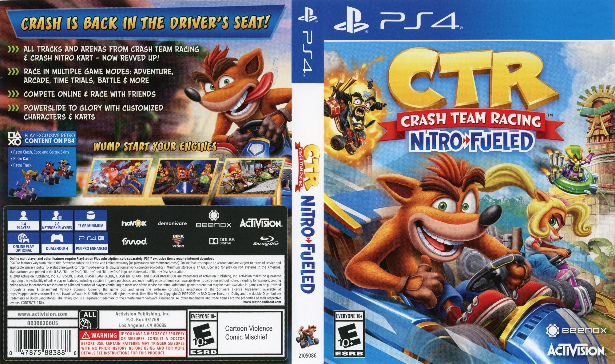 Crash Team Racing: Nitro-Fueled PS4 - Video Game - Used - CaveGamers - Image 4
