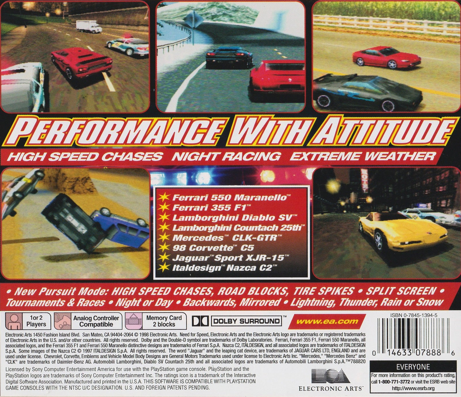 Need for Speed 3: Hot Pursuit Playstation - Video Game - Used - CaveGamers - Image 2