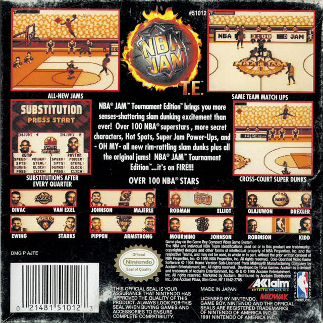 NBA Jam Tournament Edition Game Boy - Video Game - Used - CaveGamers - Image 2
