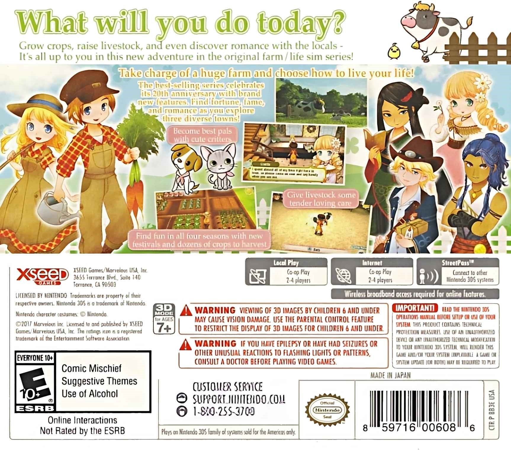 Story of Seasons: Trio of Towns 3DS - Video Game - Used - CaveGamers - Image 2
