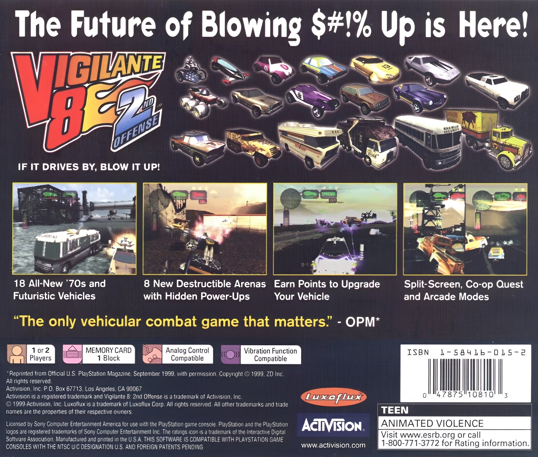 Vigilante 8: 2nd Offense Playstation - Video Game - Used - CaveGamers - Image 2