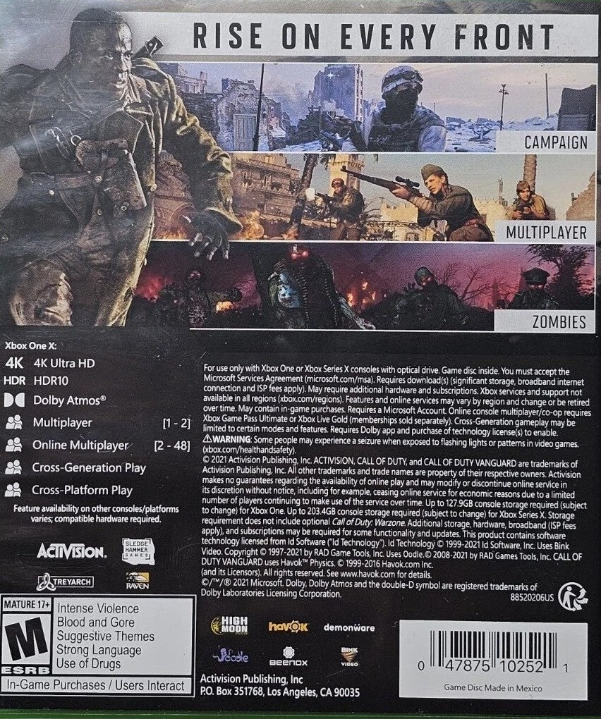 Call Of Duty: Vanguard Xbox One - Video Game - Used - CaveGamers - Image 2