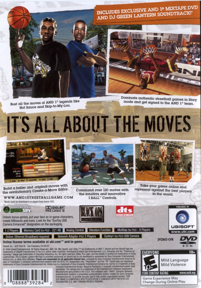 AND 1 Streetball PS2 - Video Game - Used - CaveGamers - Image 2