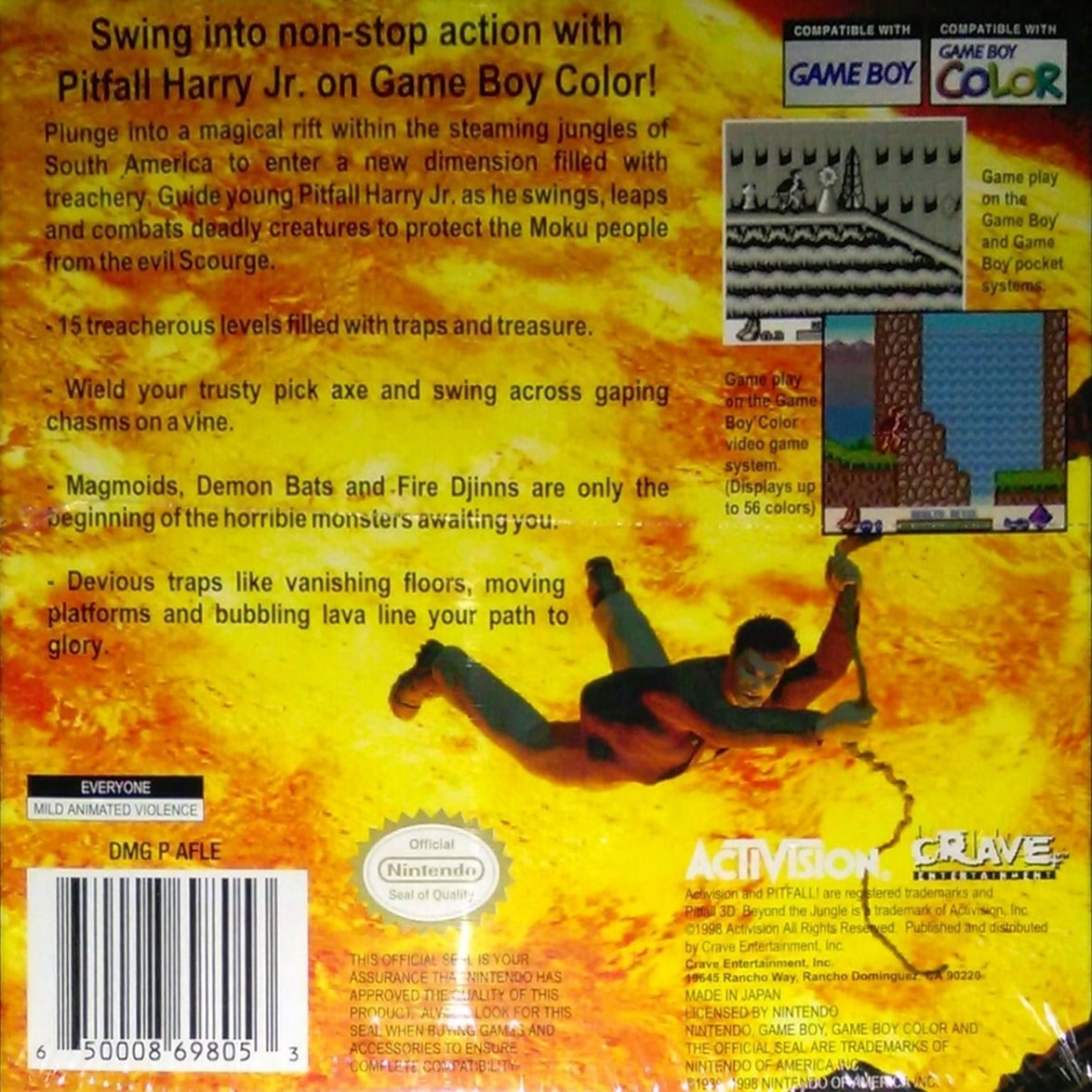 Pitfall Beyond the Jungle Game Boy Color - Video Game - Used - CaveGamers - Image 2