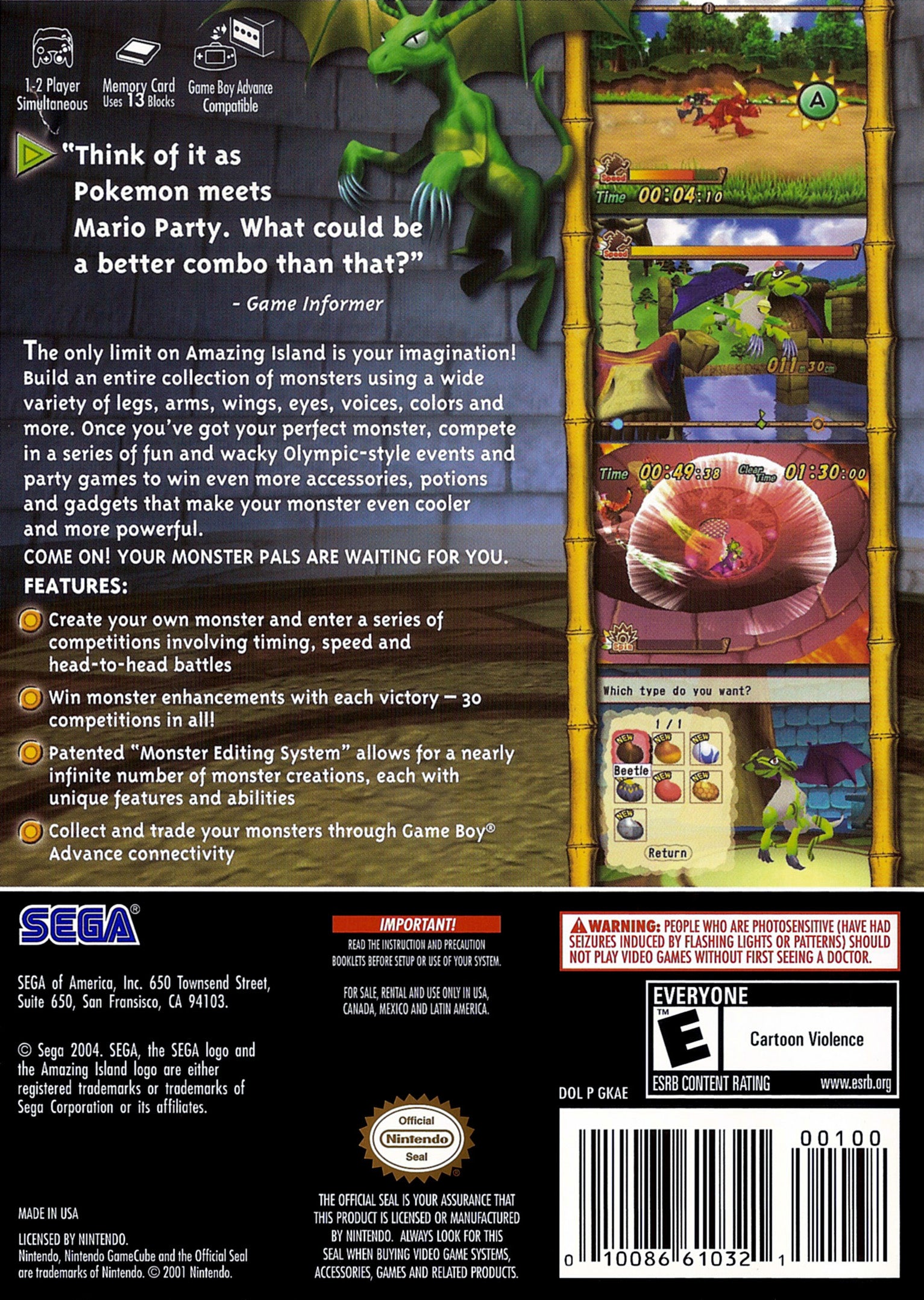 Amazing Island GameCube - Video Game - Used - CaveGamers - Image 2