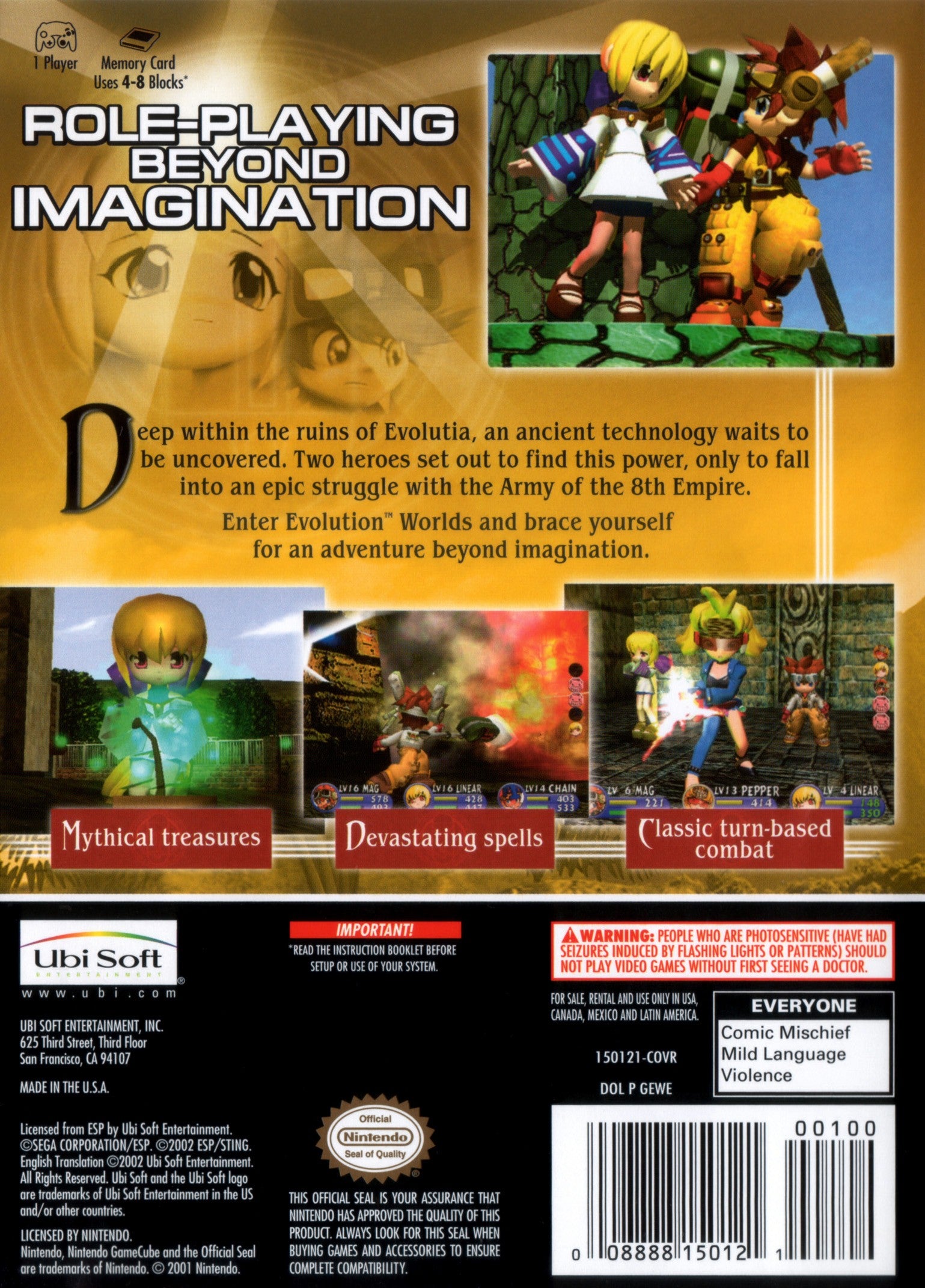 Evolution Worlds GameCube - Video Game - Used - CaveGamers - Image 2