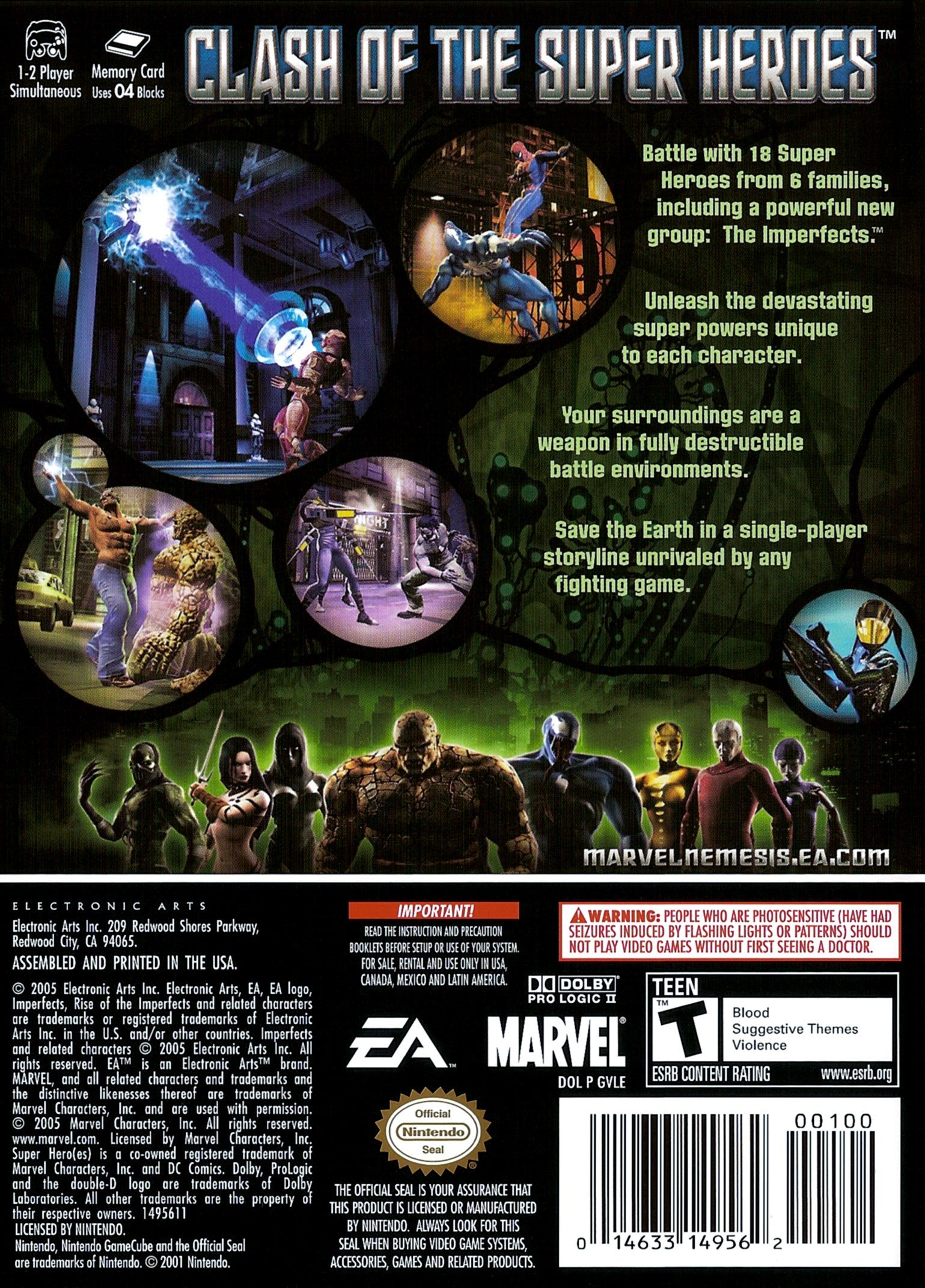 Marvel Nemesis Rise of the Imperfects GameCube - Video Game - Used - CaveGamers - Image 2
