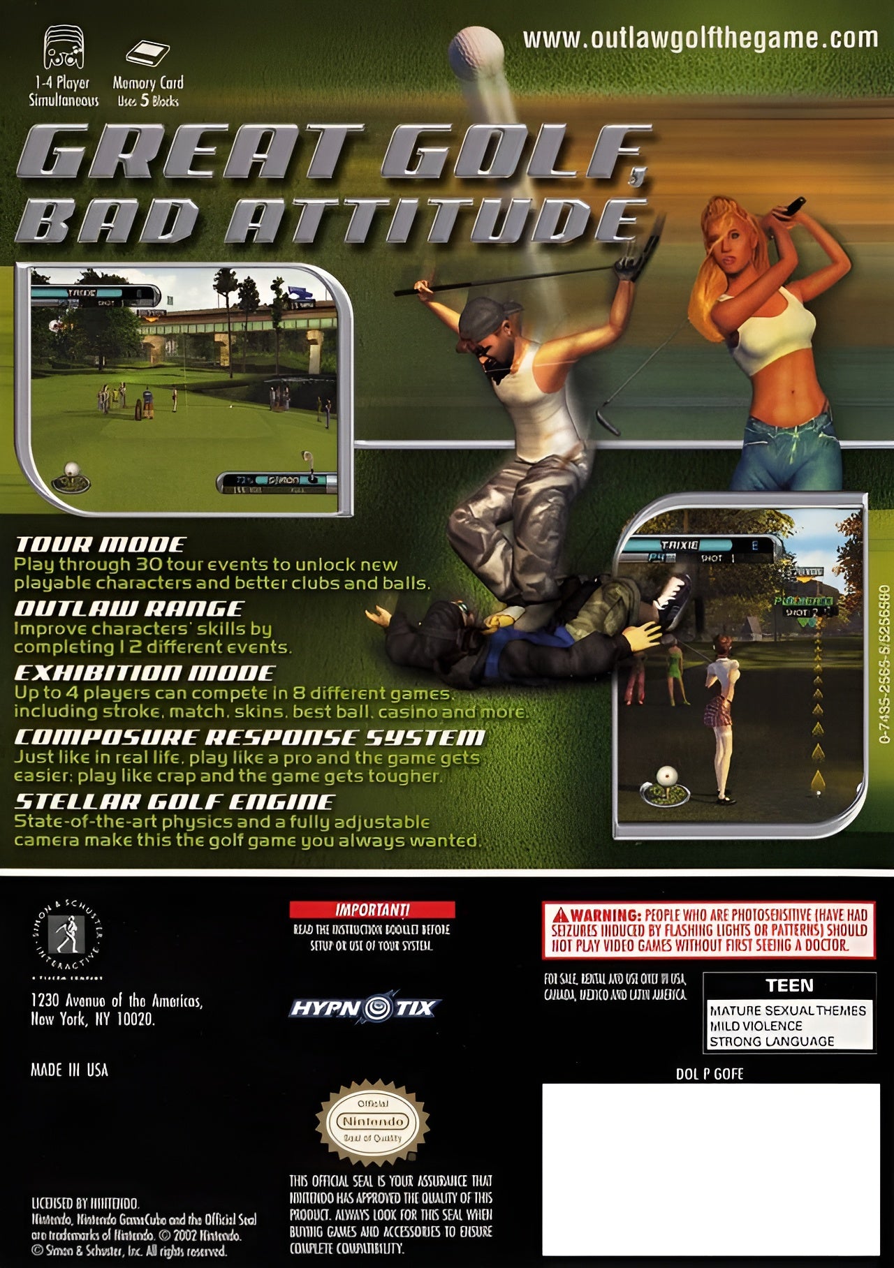 Outlaw Golf GameCube - Video Game - Used - CaveGamers - Image 2