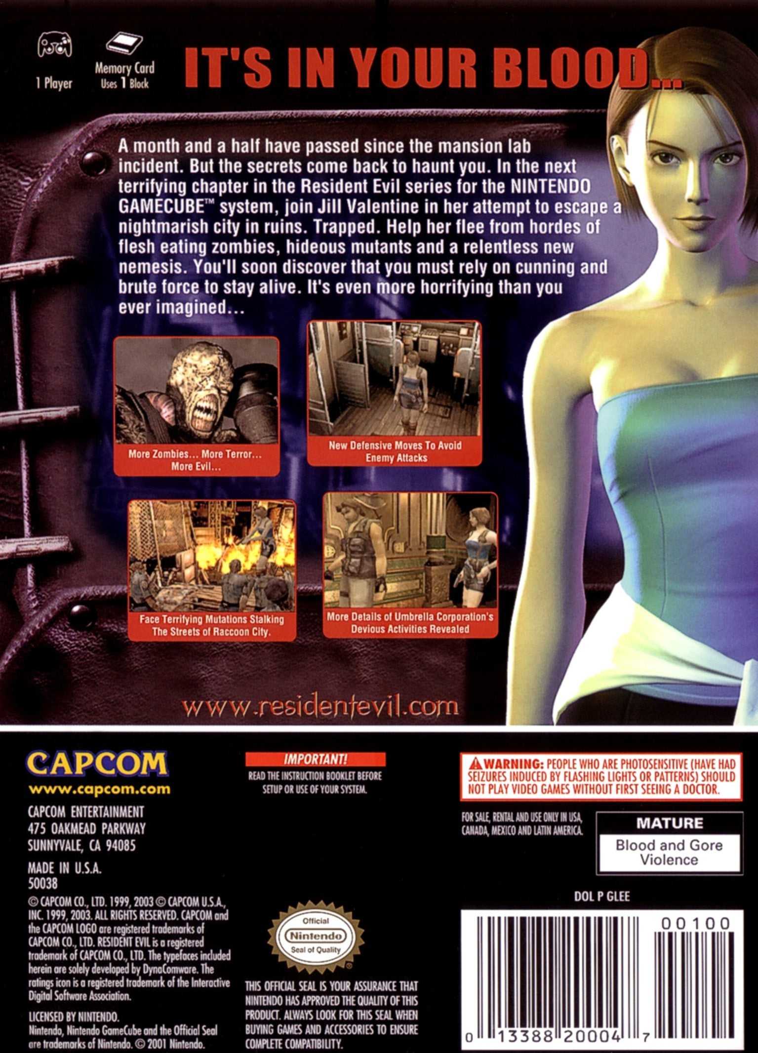 Resident Evil 3 Nemesis GameCube - Video Game - Used - CaveGamers - Image 2