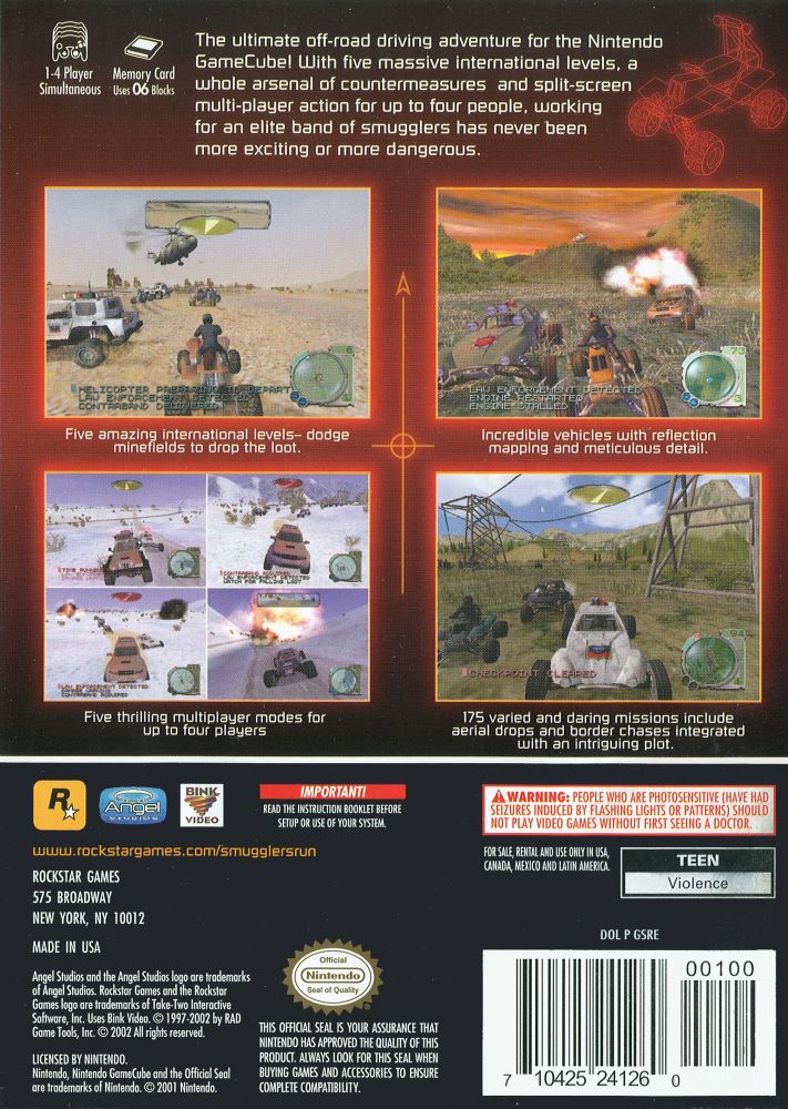 Smuggler's Run GameCube - Video Game - Used - CaveGamers - Image 2