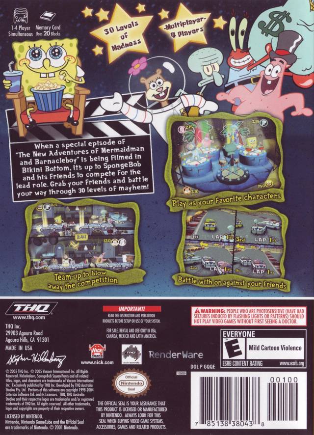 SpongeBob SquarePants Lights Camera Pants