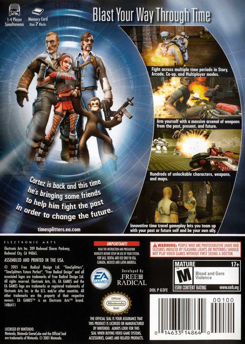 Time Splitters Future Perfect GameCube - Video Game - Used - CaveGamers - Image 2