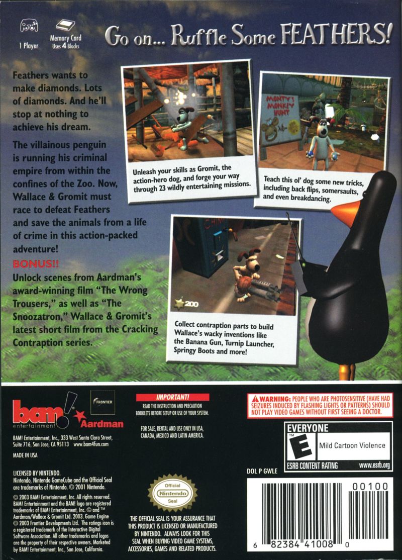 Wallace and Gromit Project Zoo GameCube - Video Game - Used - CaveGamers - Image 2