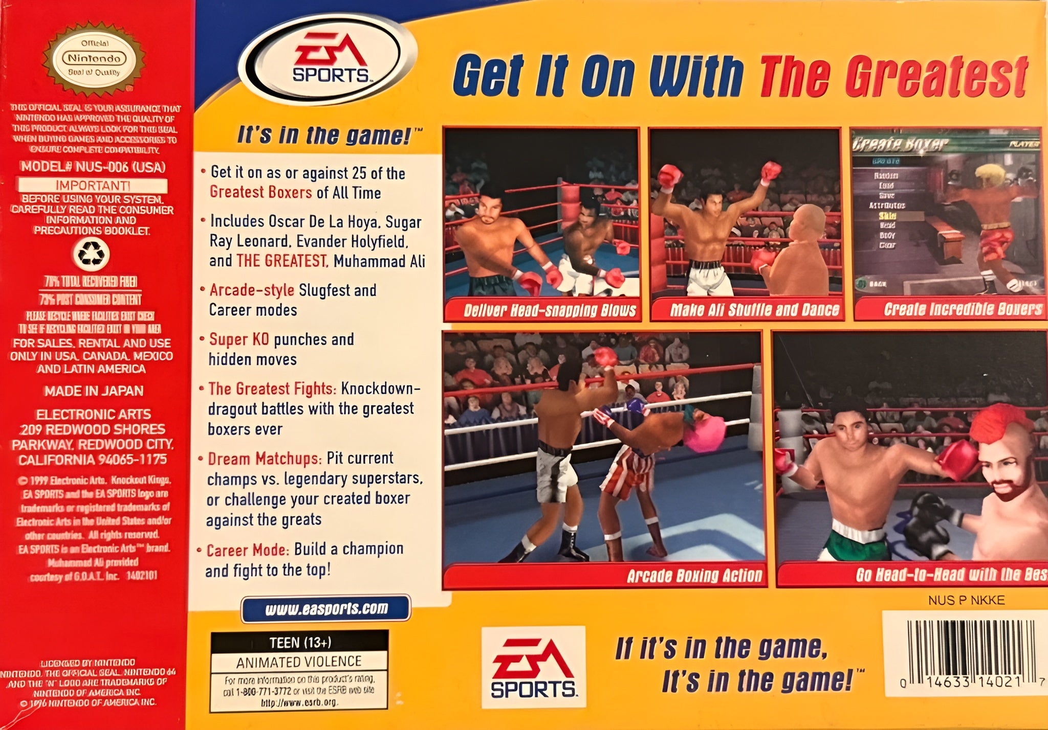 Knockout Kings 2000 N64 - Video Game - Used - CaveGamers - Image 2