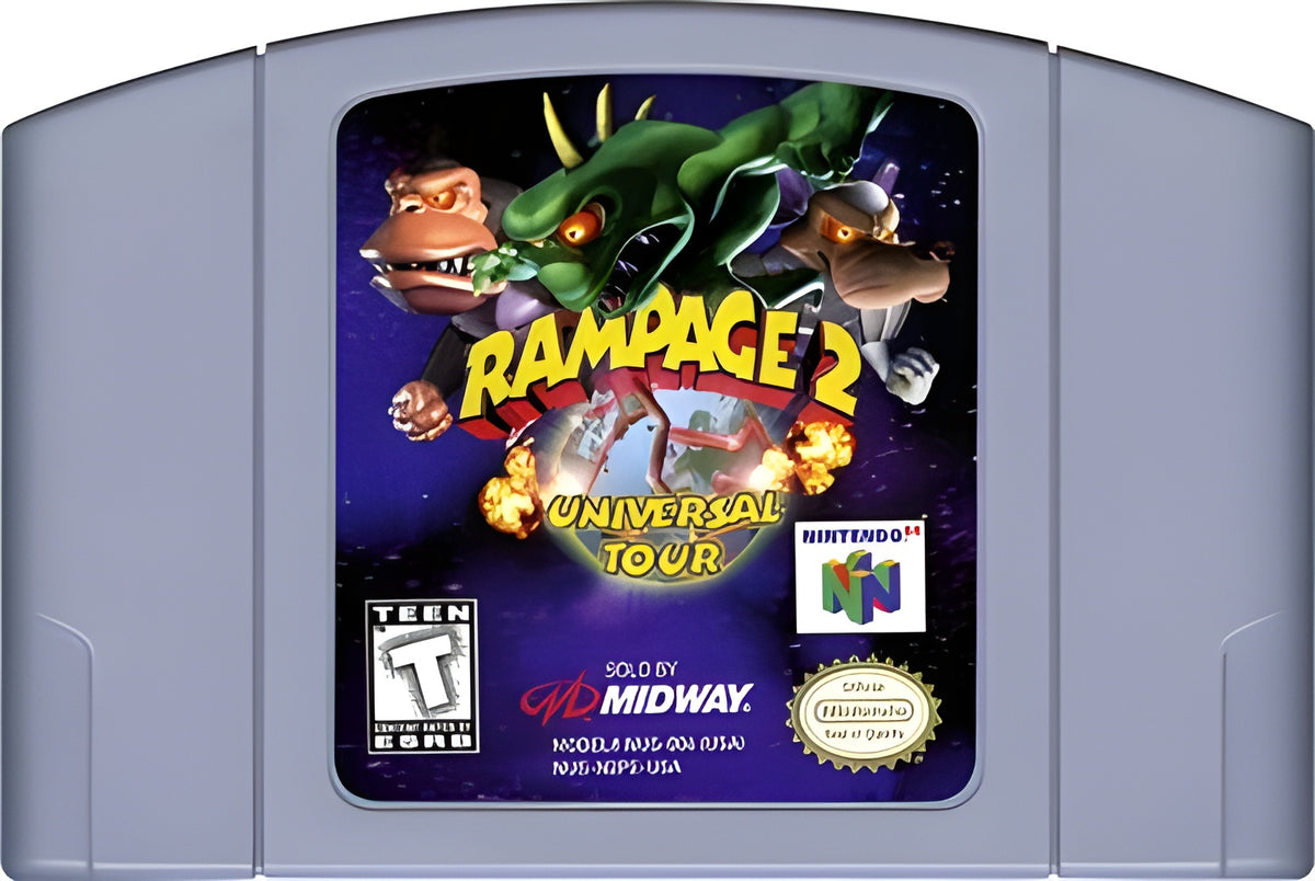 Rampage 2 Universal Tour N64 - Video Game - Used - CaveGamers - Image 3